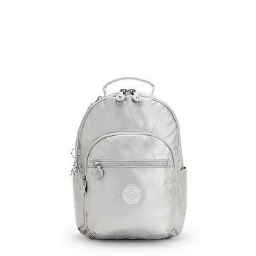 Kipling Seoul Small Metallic Tablet Hátizsák Titán | HU 1611NW